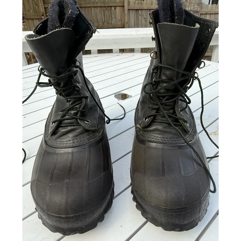 VTG LaCrosse Iceman Boots Mens 11 Steel Shank Winter Waterproof Lined USA